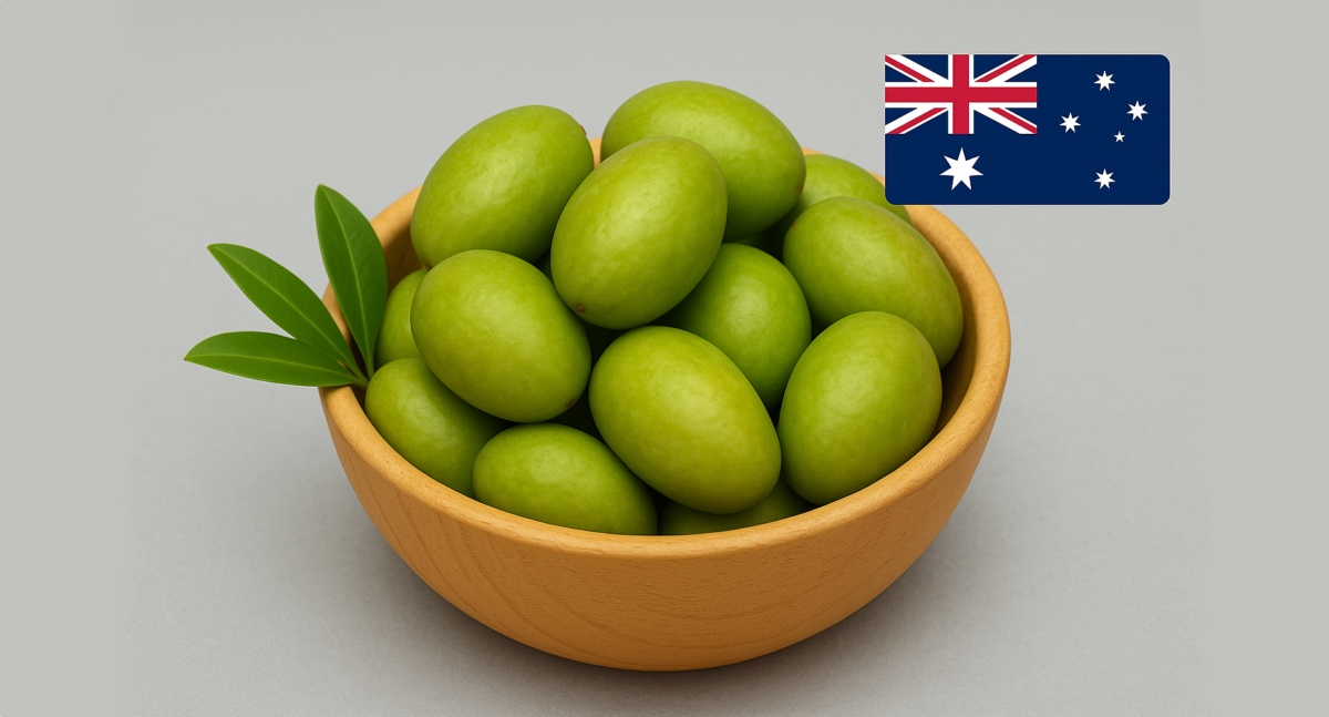 Reife australische Buschpflaumen in einer Schale – Vitamin-C-reichste Frucht der Welt